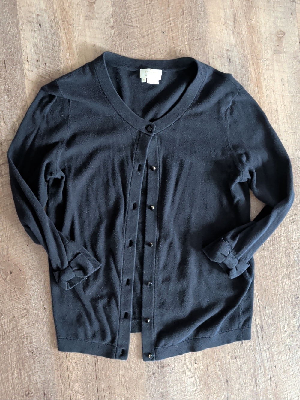 kate spade Black Lightweight Button-Front Cardigan
